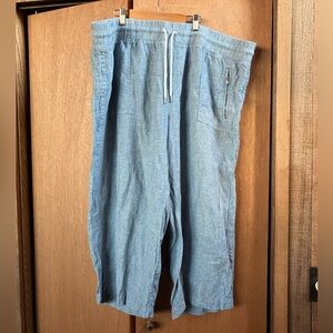 Athleta (Size 24) Cabo Linen Wide Leg Pant Plus Size Minimalist